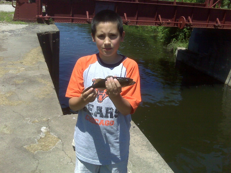 elijah (my son) with his baby bass